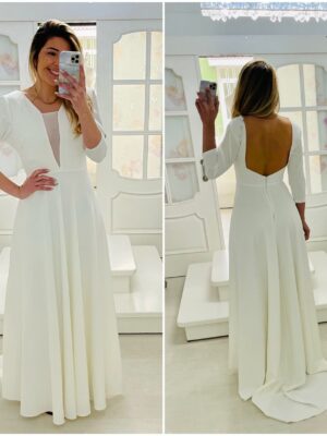 Vestido blanco de gala
