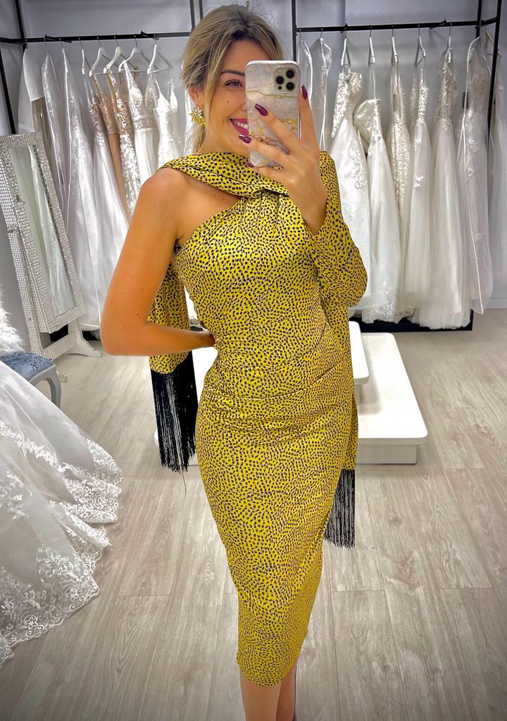 Vestido fular estampado