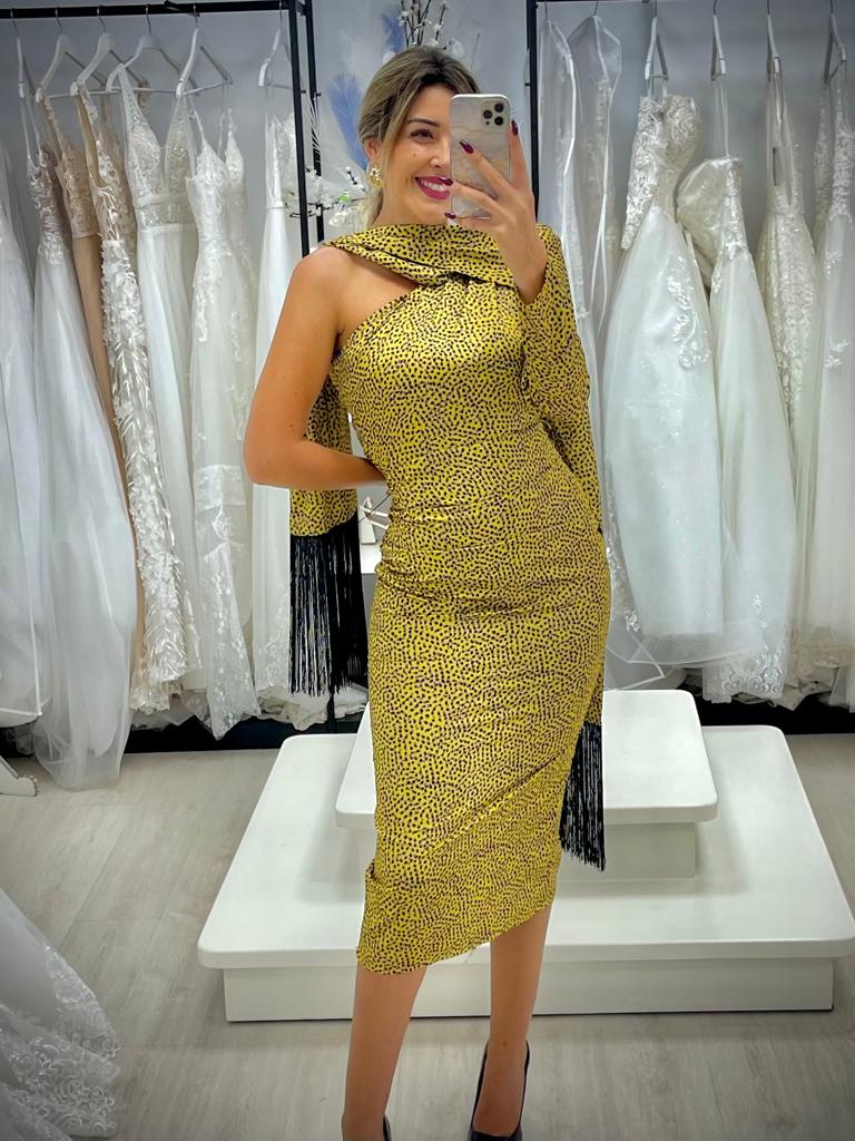 Vestido fular estampado - Imagen 3