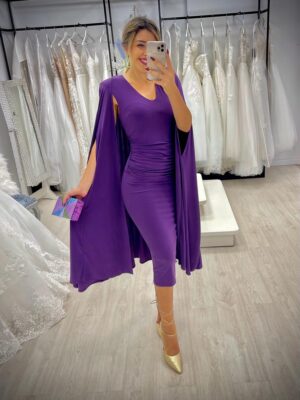 Vestido midi capa