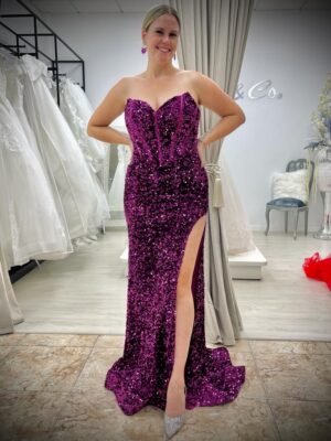 Vestido sirena brillo