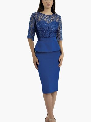 Vestido peplum guipur