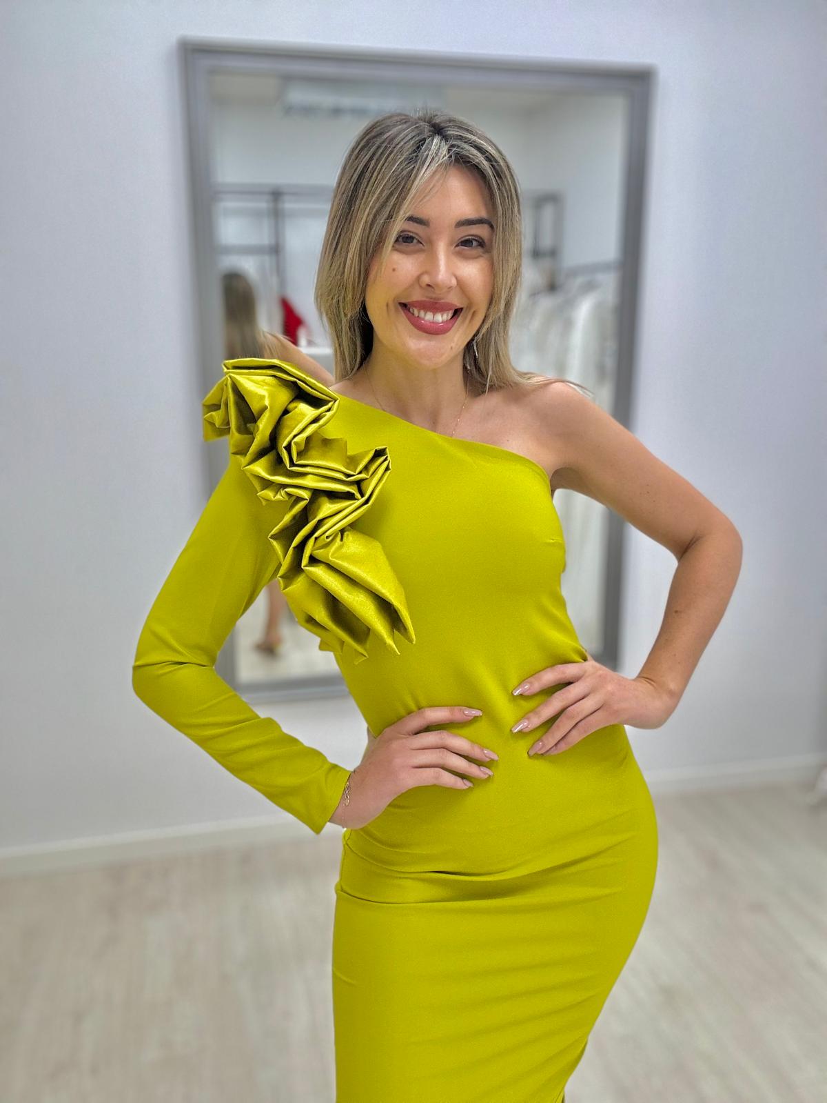 Vestido midi asimétrico - Imagen 3