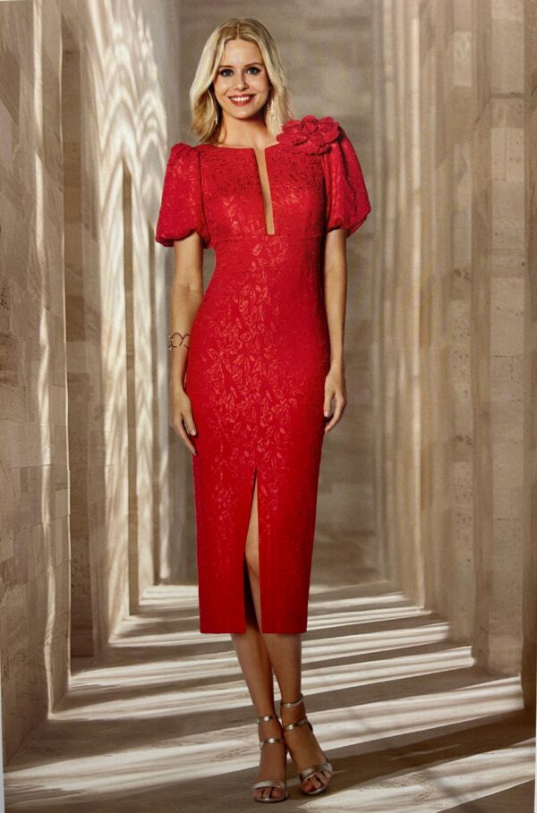 Vestido midi Jacquard
