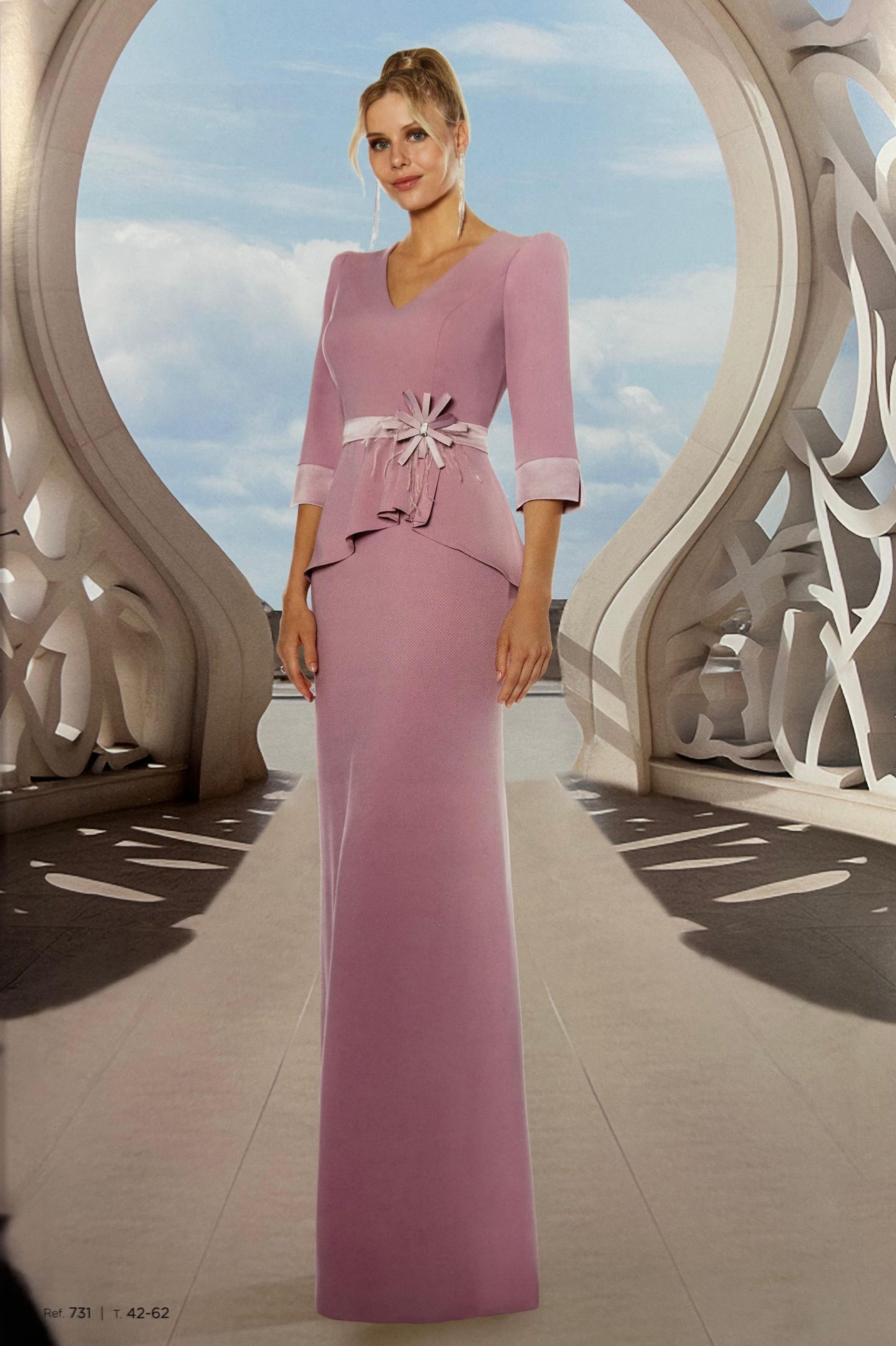 Vestido madrina peplum
