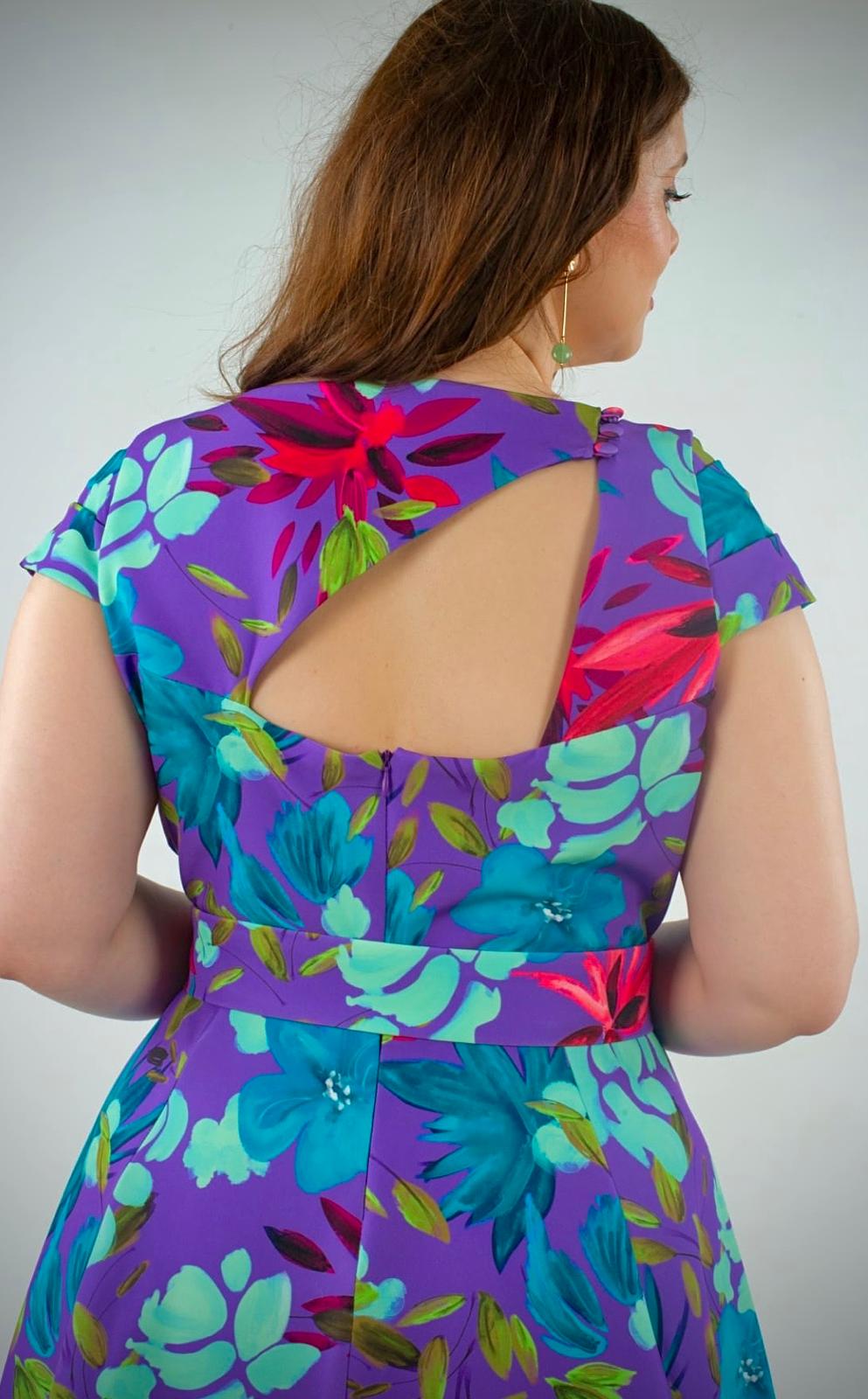 Vestido estampado evasé - Imagen 2