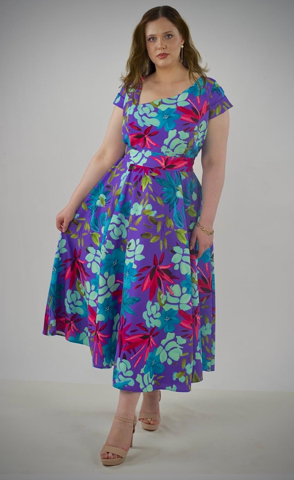 Vestido estampado evasé