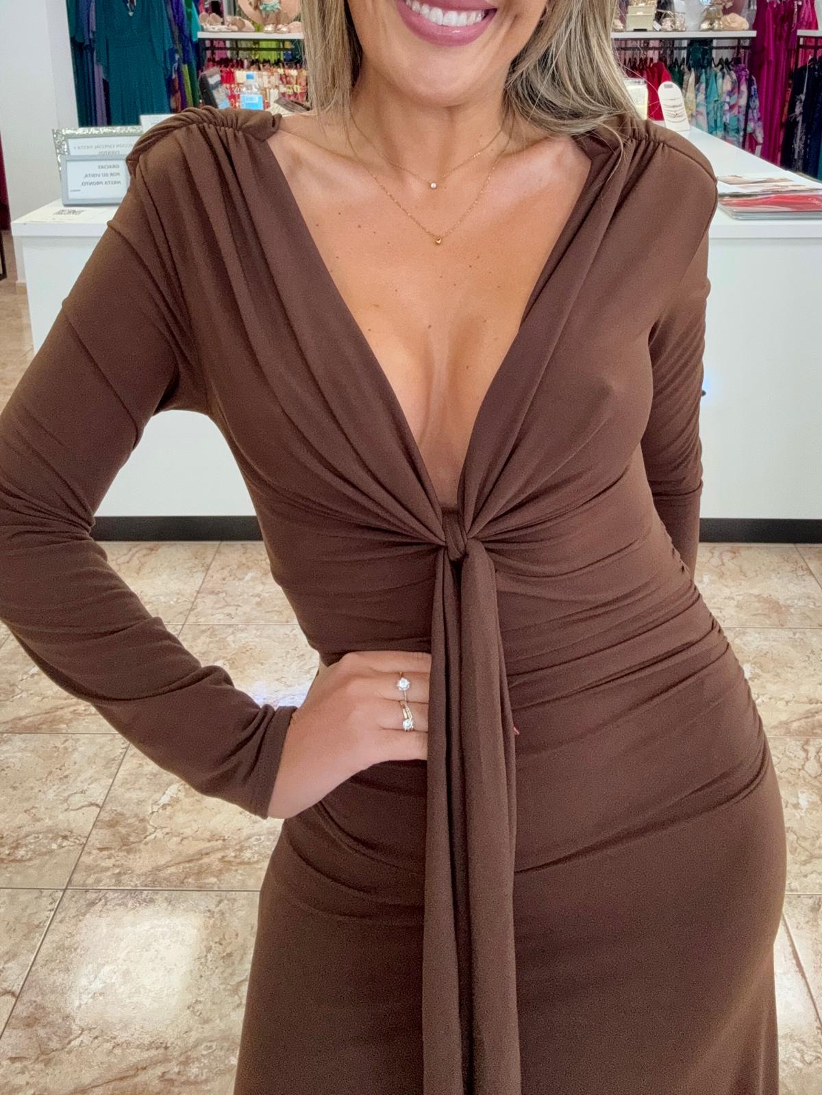 Vestido Largo Drapeado - Imagen 2