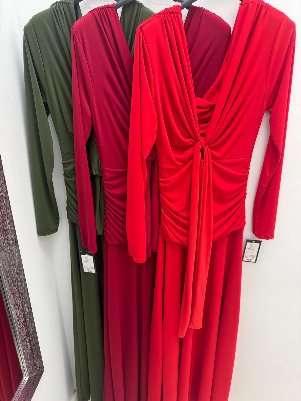 Vestido Largo Drapeado - Imagen 3