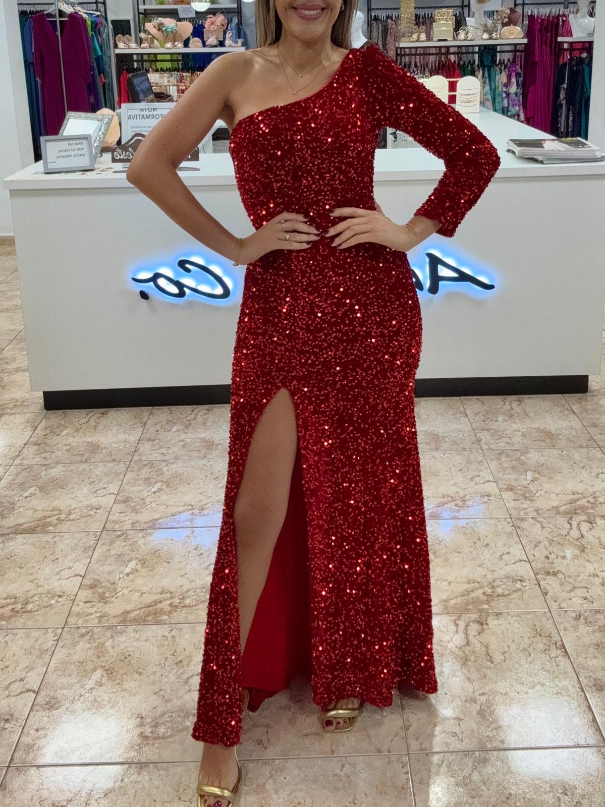 Vestido largo lentejuelas