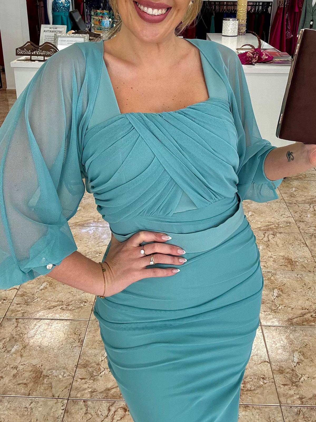 Vestido midi tul con bolero - Imagen 3