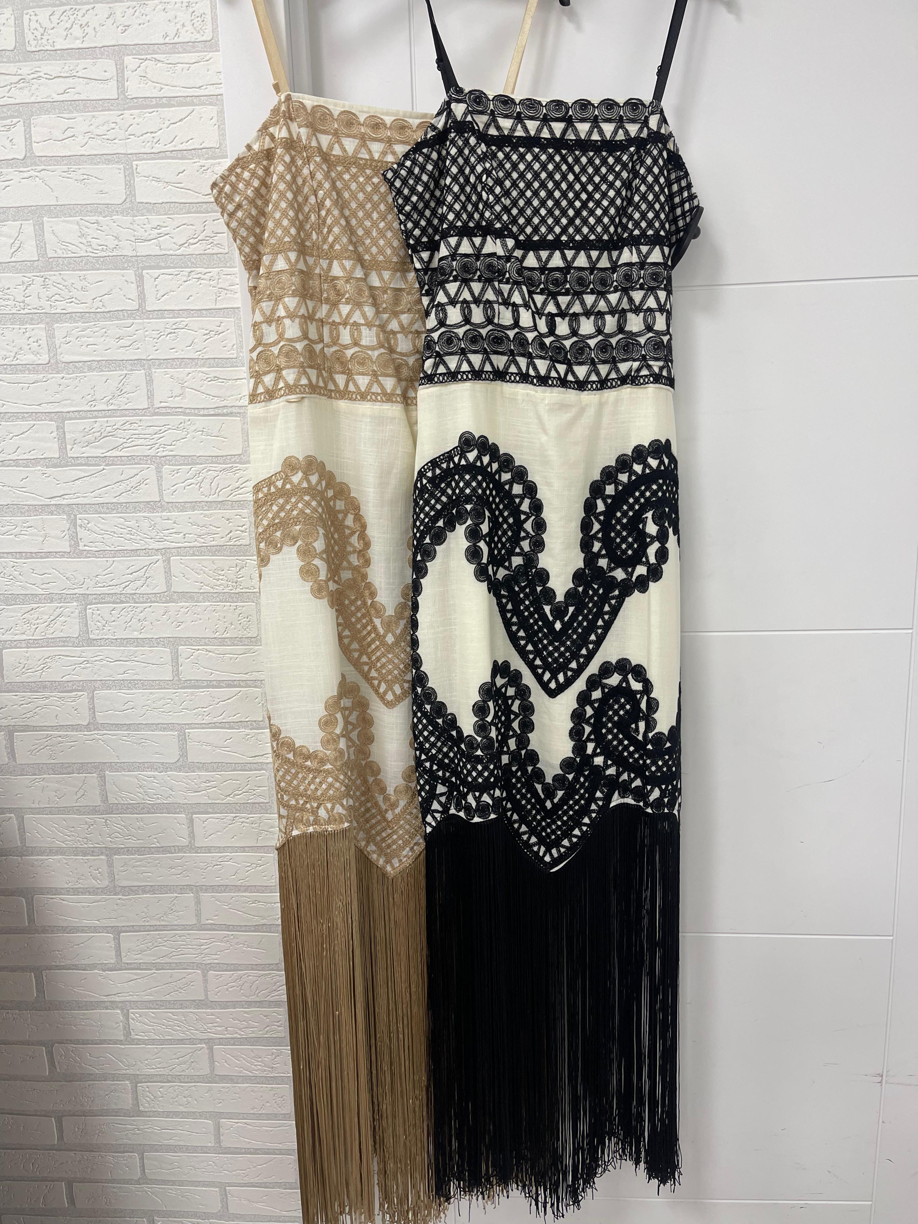 Vestido Bordado Flecos - Imagen 2