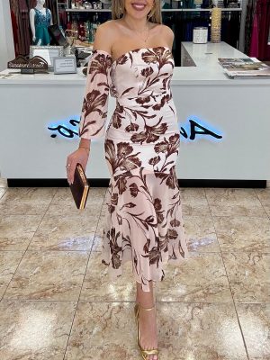 Vestido midi estampado