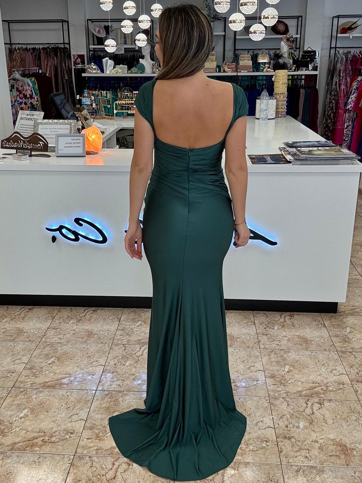 Vestido sirena satinado - Imagen 2