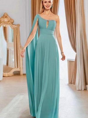 Vestido asimétrico pedrería
