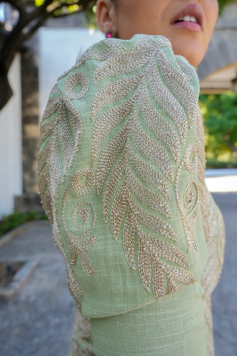 Conjunto top y falda bordada - Imagen 5