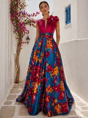 Vestido madrina estampado