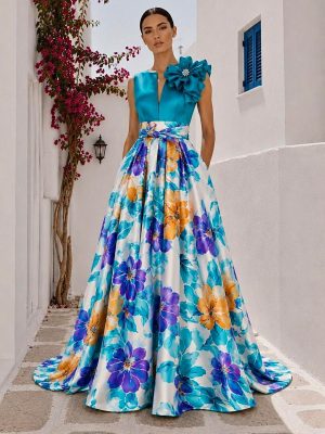 Vestido madrina estampado