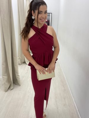 Vestido midi halter