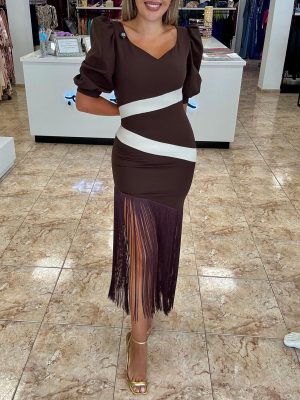 Vestido flecos