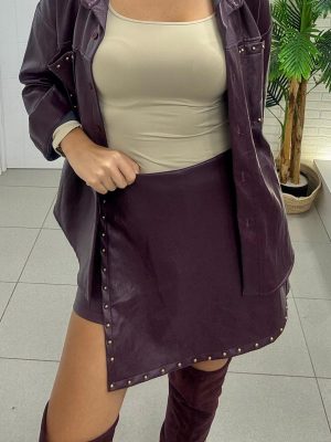 Minifalda pantalón tachas