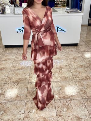 Vestido tul volantes 4974